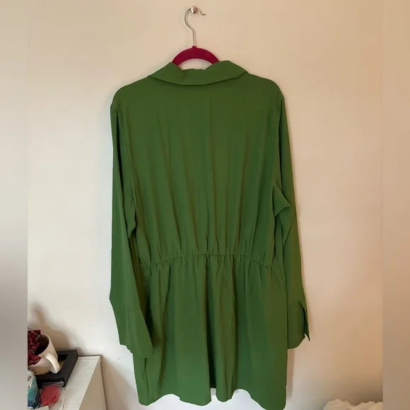 Abercrombie & Fitch Button Down Twist Front Long Sleeve Mini Dress NWT - Picture 5 of 10